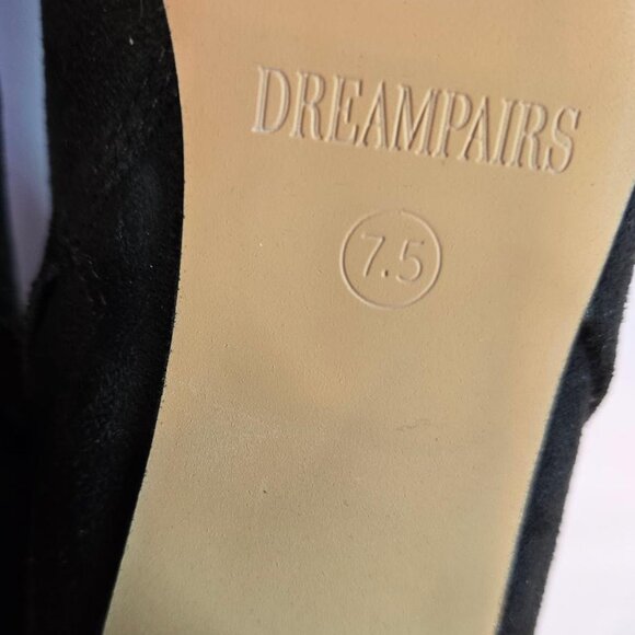 DREAM PAIRS Women's Chunky Heel Ankle Booties Almond Toe/Zipper Sz: 7.5 Black - Picture 13 of 13